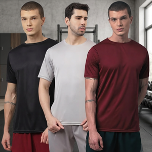 Camiseta de Jersey para Hombre, 100% Poliéster, Lisa en la Parte Delantera, Impresión Serigrafiada, Ecológica, Transpirable, de Punto, Manga Corta, Corte Ajustado, Secado Rápido - Product Image 4
