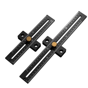 Régua de bolso de precisão tipo <span class=keywords><strong>T</strong></span> métrica e ferramenta de medição de marcação de trilhos quadrados com pára-raios deslizantes - Product Image 1