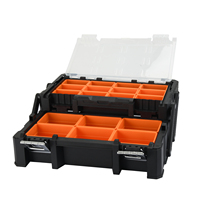 VERTAK poignée portable boîte de rangement pour pièces de rechange en plastique boîte de rangement à 18 compartiments pour vis