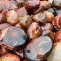 En gros Naturel Sardonyx Quartz Cristal De Roche soie agate paume Guérison