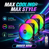Ventilateur de boîtier PC Lovingcool, nouveau design, 12 cm, ARGB, ventilateur de boîtier d'ordinateur, kit de refroidissement pour PC de jeu, refroidisseur d'air liquide