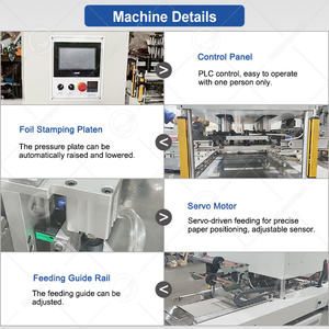 Machine de marquage à chaud pneumatique OCEAN pour l'embossage et l'estampage de papier, cuir et feuille d'or avec alimentation automatique - Product Image 3