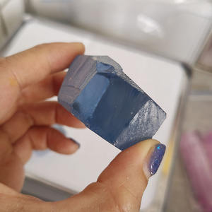 นาโนซิทัลสีน้ำเงินน้ำแข็งแบบหยาบ ไม่ผ่านการตัดแต่ง # วัตถุดิบนาโนสังเคราะห์สี A144 สำหรับทำสร้อยคอและกำไลข้อมือ - Product Image 4