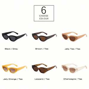 Lunettes de soleil œil de chat pour femmes, monture petite, style rétro punk avec rivets, protection UV400, personnalisables avec logo, vente en gros - Product Image 5