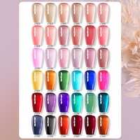 BORN PRETTY PRO Kit de Vernis Semi-Permanent Gel UV 36 Couleurs Néon Effet Verre Transparent d'Été, Gelée Givrée, Fournitures pour Ongles