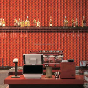 Revêtement mural 3D en UHPC, briques en béton écologiques pour magasins, supermarchés, cafés, intérieur/extérieur, revêtement mural en plumes 133*300*15mm - Product Image 6