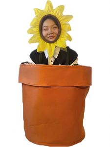 Disfraz de Girasol para Mujer con Tocado, Disfraz de Maceta de Flores para Halloween para Adultos - Product Image 6