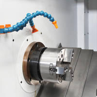 Tour à métaux CNC chinois de haute précision à banc incliné TCK40P avec fraise de débavurage