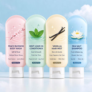 Envase Cosmético de Plástico Redondo con Bomba, Tubo de Embalaje Personalizado con Impresión para Gel de Ducha, Champú, Acondicionador y Bruma Capilar - Product Image 1