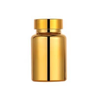 Nouvelle bouteille de 120 ml en PET doré pour médicaments, bonbons, comprimés, pastilles, capsules de Maca, avec couvercle plaqué or, vente en gros