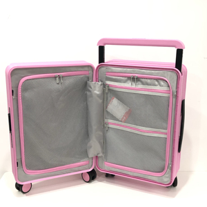 Print Logo Cartoon Solid Color PC <strong>Hard</strong> Shell <strong>Luggage</strong> Wide Handle Aluminum Trolley TSA Lock Spinner Wheels Lightweight Suitcase - Product Image 4