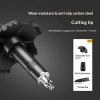 Tongkat Trekking Lurus dari Aluminium Alloy 105CM, Tongkat Hiking Lipat 6 Bagian, Panjang Dapat Disesuaikan 27CM, Pengunci Cepat untuk Camping