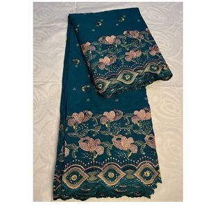 Prix d'Usine Tissu en <span class=keywords><strong>Dentelle</strong></span> Suisse Voile Africain Blanc avec Sequins et Lafaya Coton pour <span class=keywords><strong>Robe</strong></span> de Soirée Femme - Product Image 2