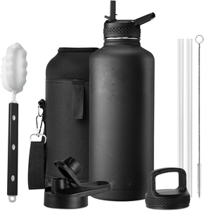 OEM 32oz 40oz Double Wall Vacuum Insulated 3-in-1 Sport Flask Tea Infuser 18/8 Stainless <b>Steel</b> Eco-Friendly Water <b>Bottle</b> - Product Image 1