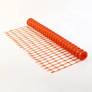 Rede de plástico para cercas de segurança, malha de barreira de segurança laranja 1*50m, para segurança em canteiros de obras