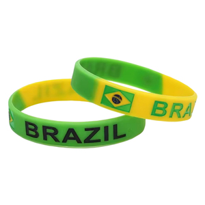 Pulsera de PVC con Bandera de Brasil Personalizada, Pulsera de Silicona Promocional con Relieve, Recuerdo de Festival, Fábrica de DongGuan, Bienvenido <span class=keywords><strong>a</strong></span> Visitar - Product Image 3