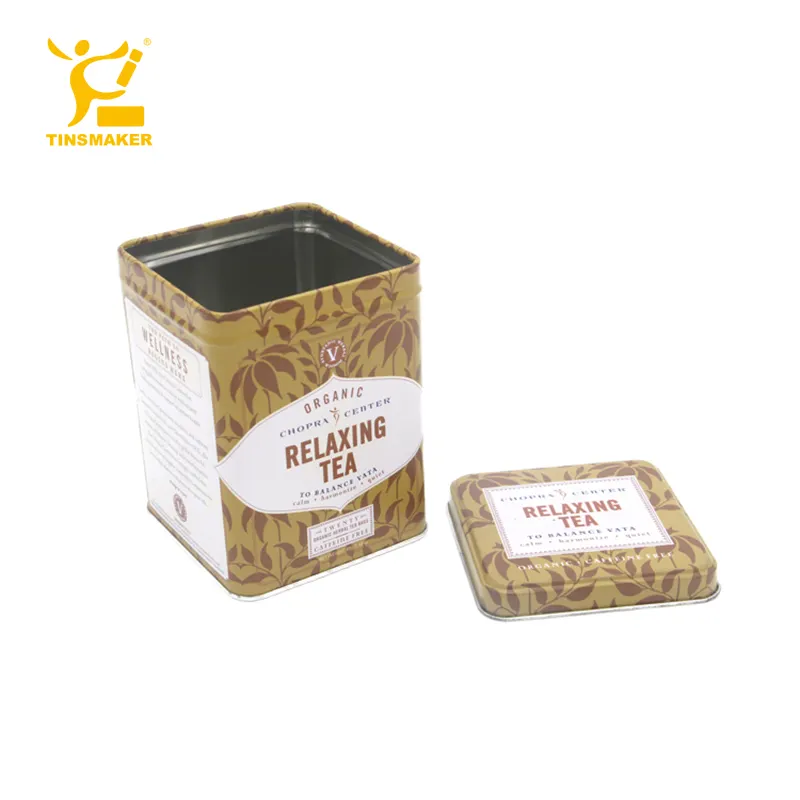 ポータブルコーヒーと紅茶の缶卸売中国カスタマイズされた空の丸いコーヒー缶金属茶のブリキの箱
