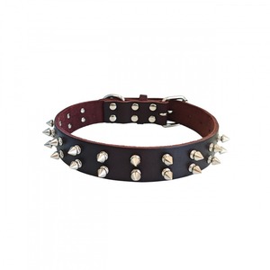 Collar de <span class=keywords><strong>perro</strong></span> de cuero con tachuelas hecho a mano |   Equipo Táctico Anti-Mordidas para Mascotas |   Collar para <span class=keywords><strong>Perro</strong></span> Grande de Cuero Vacuno de Grano Completo |   Fábrica Confiable - Product Image 3