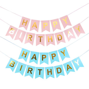 Bannière de décoration en papier pour fête d'anniversaire, 1 pièce, banderole <span class=keywords><strong>HB</strong></span> - Product Image 4