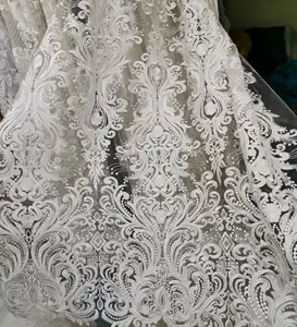 Новая коллекция, свадебная вышивка, кружевная ткань Шантильи