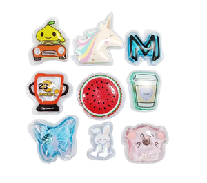 Bolsas de hielo suaves reutilizables de dibujos animados de alta calidad OEM, bonitas bolsas de hielo de gel frío y caliente para niños - Product Image 1