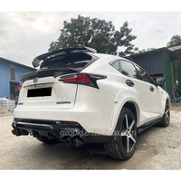 Pour 15-20 Lexus NX Spoiler Nx200 Nx300 Spoiler arrière Diffuseur de toit noir