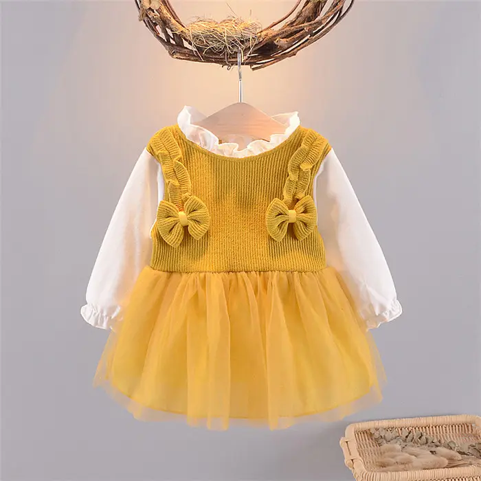 Site web de vente en gros de vêtements indiens pour bébés robe à volants de fille de danse latine bon marché conceptions décontractées à Bangkok