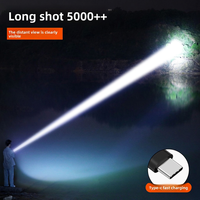 Nouvelle Lampe Torche Laser Blanche Ultra-Lumineuse Haute Intensité pour Extérieur, Modèle 2026, en Alliage d'Aluminium, IP54, Portable et Rechargeable pour Usage Domestique
