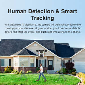 Telecamera di Sicurezza AI per <span class=keywords><strong>Casa</strong></span> Intelligente 12MP PTZ con Tracciamento Automatico Zoom 10x Wireless WiFi Sensore CMOS IP66 Visione Notturna a Colori per Esterni Cloud - Product Image 3