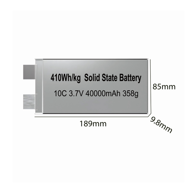 Factory Price 410Wh/kg Solid State Battery Cell 16AH 22AH 27AH 30AH 36AH 3.7V Lithium Battery Cells for RC Drone/VTOL/UAV