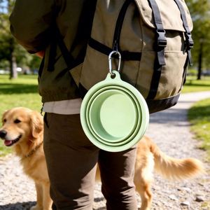 Bols pliables portables en silicone de qualité alimentaire, non toxiques, anti-fuite, écologiques, réutilisables pour chats et chiens (pour l'extérieur) - Product Image 4