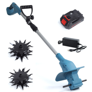 Litio coltivatore <span class=keywords><strong>da</strong></span> giardino Micro-motozappa aratro rotante <span class=keywords><strong>per</strong></span> il diserbo del terreno domestico aratura ricaricabile fioriera agricola - Product Image 3
