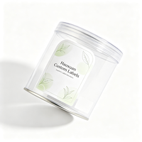 Étiquettes transparentes pour pots à thé Haoxuan OEM, autocollants adhésifs imprimés en encre blanche sur PET transparent pour contenants en verre et en plastique