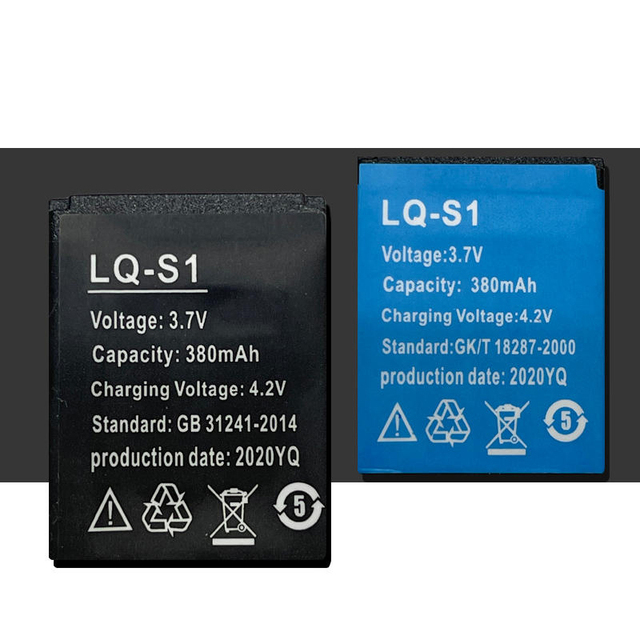 High Quality Replacement Lq-s1 3.7v 380mah Battery for Smart Watch Dz09 Qw09 W8 A1 V8 X6