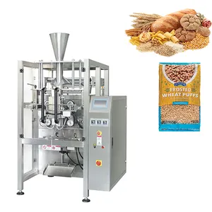 Automatic vertical bean cereal bag packaging machine sealing filling 1kg 5kg rice grain candy packing machine