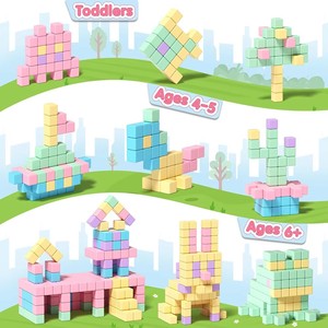 Magnetic Cube Game Sensory Tiles Architectural <strong>Toys</strong> <strong>for</strong> Boys and <strong>Girls</strong> Plastic Set Birthday Gift <strong>for</strong> <strong>Toddlers</strong> - Product Image 4