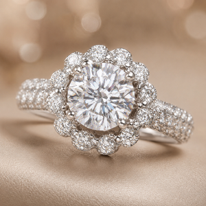 Anello con zirconi floreali scintillanti per donna, gioielli da dito dolci ed eleganti - Product Image 6