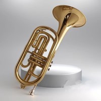 Trombone en gros doré clé debout trois boutons vers le bas B-Tuned Marching Trumpet Band Instrument