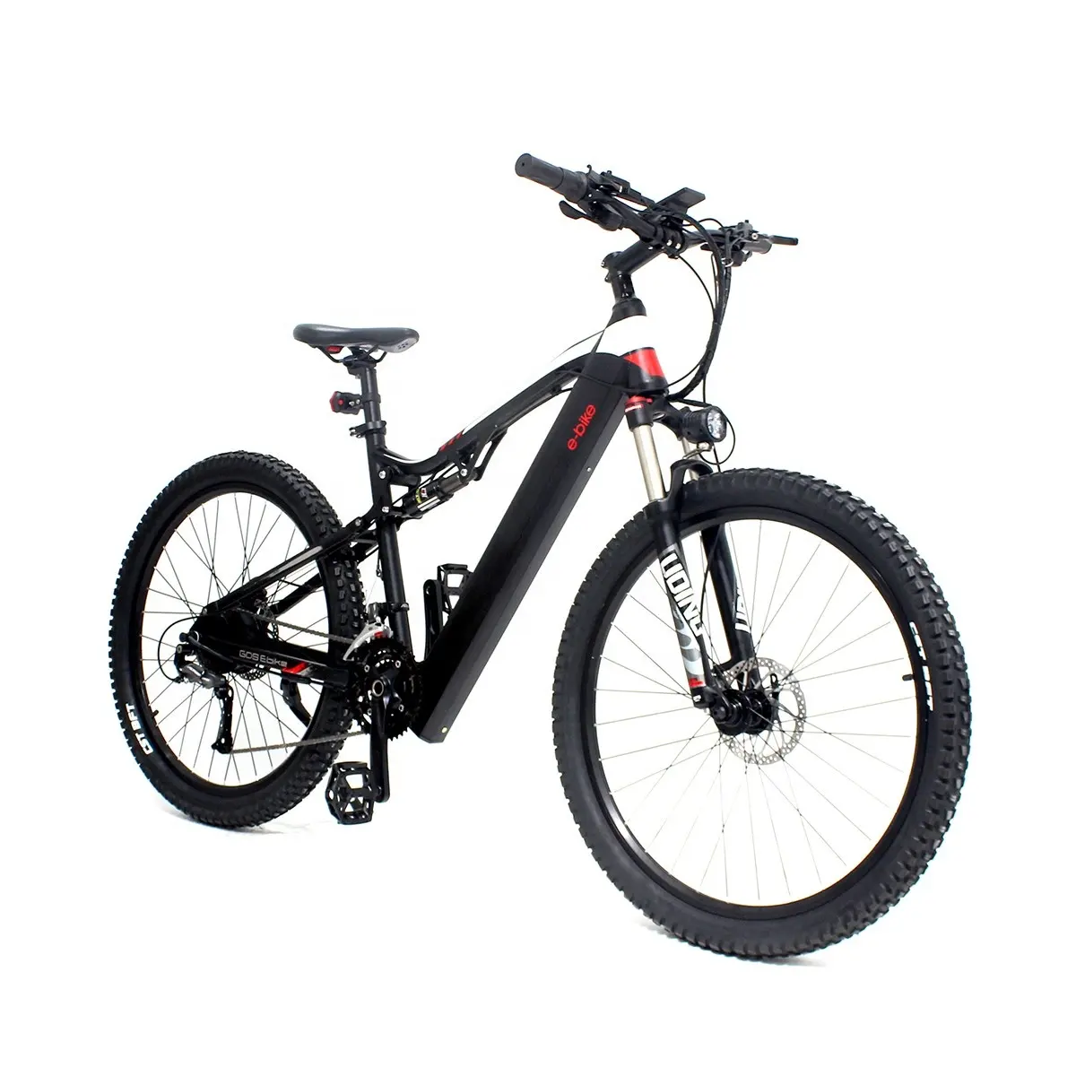 Precio de fábrica, bicicleta de montaña eléctrica de 27,5 pulgadas con tubo DE SUSPENSIÓN COMPLETA, batería de litio, Motor de cubo trasero, fuente de alimentación de 36V