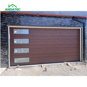 Puerta de Garaje Americana Nueva de Madera Maciza, Puerta de Carruaje de Doble Hoja, Puerta <span class=keywords><strong>Seccional</strong></span> de 8x7, Puerta Manual de Garaje con Bisagras Laterales, Puertas Plegables Deslizantes - Product Image 4