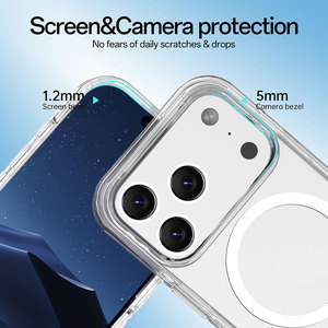 IPhone 17/17Pro/17Air/17 Pro Max 하이 클리어 투명 전화 케이스 충격 방지 백 폰 커버 마그네틱 무선 충전 용 - Product Image 5