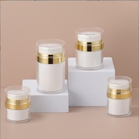 Logo douanier 15g 30g 50g 80g 100g presse type bouteille de crème sous vide voyage portable pot sans air bouteille de crème pour le visage