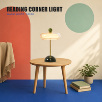 Lampe de table nordique Macaron rechargeable sans fil en verre et métal, veilleuse de chevet pour la décoration de la maison, salon, chambre à coucher