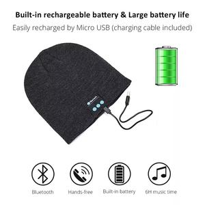 Écouteurs sans fil pour l'hiver BT5.0, bonnet tricoté à Led, haut-parleur stéréo Hd intégré, casque pour le Sport et la musique - Product Image 3