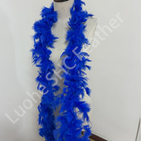 Vente en gros de 2 yards de boa en plumes de dinde de 40g, boa en plumes de marabout colorées pour costume de carnaval, fête, décoration DIY