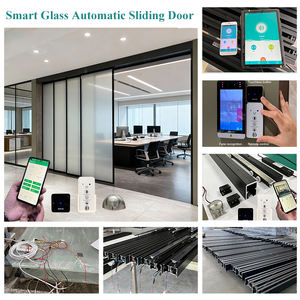 Puerta de Vidrio sin Marco para Sala de Reuniones DDP America, OEM ODM, Puerta Corredera Telescópica de Cierre Suave, Puerta de Vidrio Inteligente Automática para <span class=keywords><strong>Oficina</strong></span> - Product Image 5