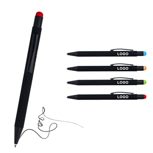 Bolígrafo Metálico 2 en 1 con Punta Táctil, de Goma Suave y Aluminio, para Empresas, con Logotipo Imprimible y Publicidad Personalizada - Product Image 1