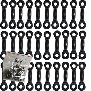 Hebillas de nailon negras, paquete de 30, duraderas, para amarres de cuerda de kayak, canoa y barco - Product Image 2
