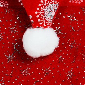 <span class=keywords><strong>Bonnet</strong></span> <span class=keywords><strong>de</strong></span> Noël imprimé <span class=keywords><strong>pailleté</strong></span> en flanelle scintillante avec poudre d'argent, style printemps - Product Image 2