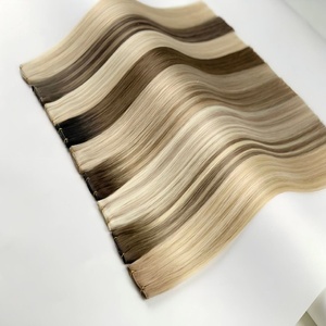 Extensiones de cabello de alta calidad Genius Weft Extensiones de cabello humano doble dibujado Body Wave Genius Weft 100% Cabello humano - Product Image 5